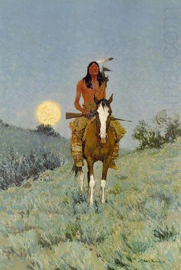 Frederic Remington The Outlier china oil painting image